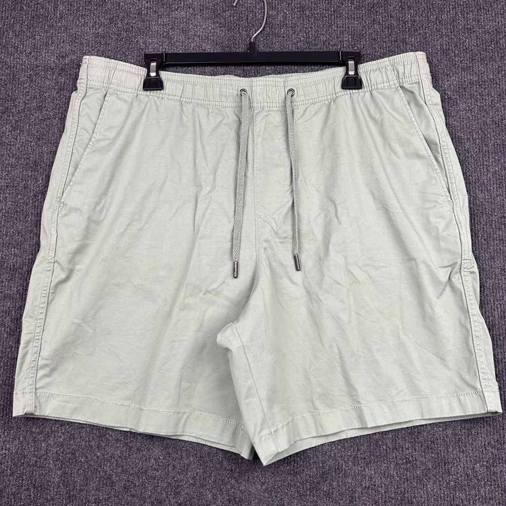 GAP Men's Shorts Flat Front‎ Drawstring Stretch Green XL Outdoors Hiking Preppy